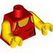 Torso Female Swimsuit with Lifeguard Ring and Yellow 'G.T' Print / Yellow Arms / Yellow Hands