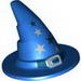 Minifig Hat, Wizards with Silver Buckle and Stars Print