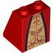 Slope 65В° 2 x 2 x 2 with Bottom Tube with Gold Inset Skirt with Dark Red Trim and Background Print