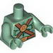 Torso Alien with Muscles Outline, Scales, Belts and Medallion Print / Sand Green Arms / Sand Green Hands