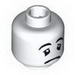 Minifig Head Mime Sad Face, Black Eyes with White Pupils [Blocked Open Stud]