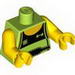 Torso Tank Top with Black Front and Weight Lifter's Belt Print / Yellow Arms / Yellow Hands