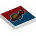 Tile 2 x 2 with Classic Space Logo on Red and Blue Background Print