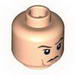 Minifig Head Dual Sided HP Death Eater Mask with White Swirls / Raised Eyebrows Print [Blocked Open Stud]