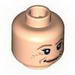 Minifig Head Female with Peach Lips, Crow's Feet and Mouth Lines Print (HP Mrs. Weasley) [Blocked Open Stud]