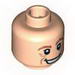 Minifig Head Male Brown Eyebrows, Wrinkles, Wide Smile Print (HP Mr. Weasley) [Blocked Open Stud]