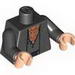 Torso Open Jacket over Open Shirt, Hairy Chest Print / Black Arms / Light Flesh Hands