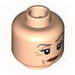 Minifig Head Female with Red Lips, Eyelashes, Wrinkles Print (HP Professor McGonagall) [Blocked Open Stud]