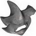 Minifig Head Cover Hammerhead Shark with Eyes and Light Bluish Gray Lines Print