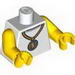 Torso Gold Medallion with Dollar Sign Print / Yellow Arms / Yellow Hands