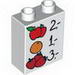 Duplo, Brick 1 x 2 x 2 with Apples, Orange, and Strawberries Prices Print