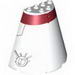 Cone Half 8 x 4 x 6 with Dark Red Stripe Tantive Bridge Bottom Print