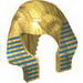 Minifig Headdress Mummy with Dark Blue Stripes Thin Print