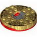 Turntable 6 x 6 Round Red Base with Pearl Gold Top with Gold Faces on Black Print (Ninjago Spinner)