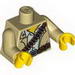 Torso Pharaoh's Quest Tan Waistcoat, White Shirt, Bandolier and Silver Buckle Print (Jake Raines) / Tan Arms / Yellow Hands