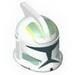 Minifig Helmet SW Clone Trooper with Holes, Sand Green Markings Print