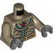 Torso Pharaoh's Quest Bandage Wrapping with Gold Necklace and Gold Belt Print (Amset-Ra) / Dark Tan Arms / Dark Bluish Gray Hands