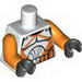 Torso Clone Trooper Armour with Orange Markings Print / Orange Arms / Black Hands