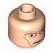 Minifig Head Male Large Eyes and Cheek Lines Print (SW Clone Wars Mandalorian) [Blocked Open Stud]