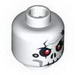 Minifig Head - Cracked Skull with Holes Print [Blocked Open Stud]