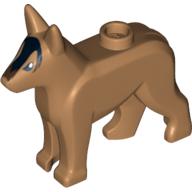 Набор LEGO Dog - German Shepherd [Police Dog] with Black Eyes and Forehead Print, Dark Flesh