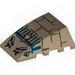 Wedge 4 x 4 No Top Studs with Bricks, Blue Lines, 4 Eyes and Cobra Print (Scorpion Head)