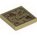 Tile  2 x  2 with Map Pyramid and Sphinx Print