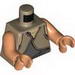 Torso Gungan Dark Bluish Gray / Light Brown Shirts Front and Back Print / Flesh Arms / Flesh Hands
