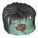 Minifig Head Top, Frankenstein Monster with Black Hair and Bandages Print
