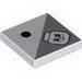 Набор LEGO Tile 2 x 2 with 1 Black Dot and Light Bluish Gray Triangle with Skeleton Head Print, Белый