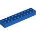 Набор LEGO Brick 2 x 10 without Bottom Tubes, Slotted (with 1 slot), Красный