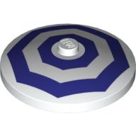 Dish 4 x 4 Inverted with Dark Purple Octagonal Print