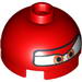 Brick Round 2 x 2 Dome Top with Eyes and F1 Helmet Print (Francesco)