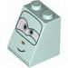 Slope 65В° 2 x 2 x 2 with Bottom Tube with Gray Eyes and Crooked Smile Print
