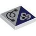 Tile 2 x 2 with String and Dark Purple Triangle with Skeleton Head Print