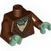 Torso Torn Jacket and Tan Tattered Shirt with Stitches Print (Frankenstein Monster) / Reddish Brown Arms / Sand Green Hands