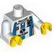 Torso Soccer Octan Logo and Light Blue Stripes Print / White Arms / Yellow Hands