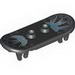Minifig Skateboard with Trolley Wheel Holders with Blue and White Print