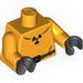 Torso Safety Suit with Belt and Radioactivity Warning Print / Bright Light Orange Arms / Black Hands