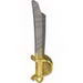 Minifig Cutlass [Elaborate] with Pearl Gold Handle