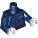 Torso SW Jacket with Brown Belt and Jedi Order Insignia Print / Dark Blue Arms / White Hands