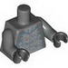 Torso Atlantis Hammerhead Warrior Print / Dark Bluish Gray Arms / Black Hands