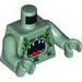 Torso Atlantis Barracuda with Open Mouth and Seaweed Print / Sand Green Arms / Sand Green Hands