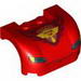 Vehicle Mudguard 3 x 4 x 1 2/3 Curved Front with Headlights, Thin Smile and 'PISTON CUP' Print