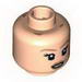 Minifig Head Dual Sided PotC Elizabeth Light Brown Eyebrows and Dimple Smiling / Scared Print [Blocked Open Stud]