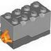 Electric Sound Brick 2 x 4 x 2 with Light Bluish Gray Top and Doorbell then Dog Bark Sound [5771]