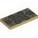 Tile 2 x 4 with Bones Design over Wood Grain Print