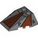 Wedge 4 x 4 Triple with Stud Notches with Sith Nightspeeder Print 1