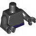 Torso with Muscles and Purple Belt Print / Black Arms / Black Hands