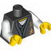 Torso Ninjago Gold Asian Characters Front and Dragon Back Print / White Arms / Yellow Hands